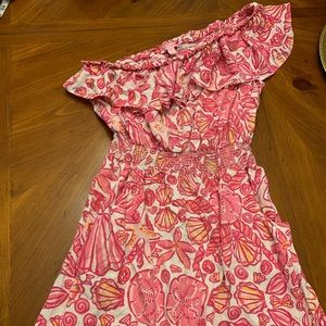 Lilly Pulitzer one shoulder dress- medium